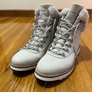Beautiful white Cole Haan winter boots
